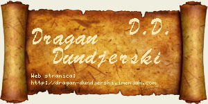 Dragan Dunđerski vizit kartica